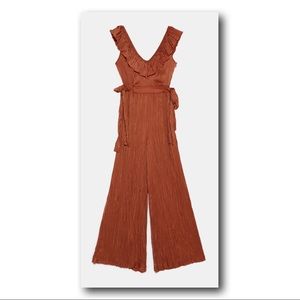 zara wrinkled look jumpsuit